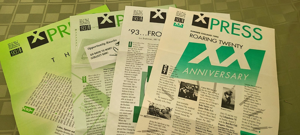 RARE - WXRT Chicago Four XPress Newletters 1992-1994