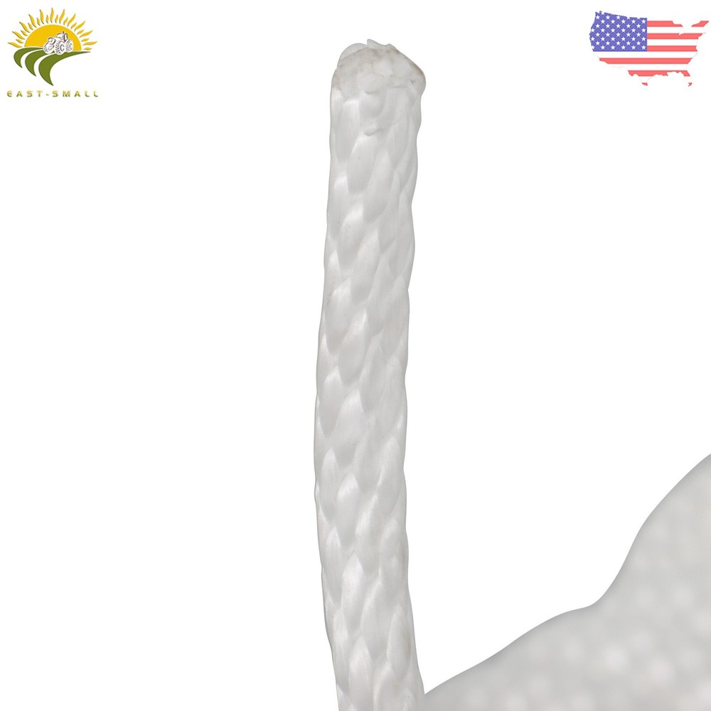 5/16" × 250' White Nylon Rope Sturdy Spool Solid Braid Rope Abrasion Resistance