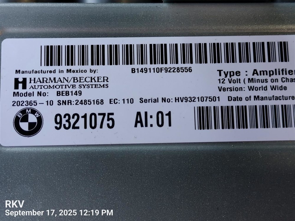 CONTROL PANEL OEM 2016 BMW X5 1YR WRNTY 9321075