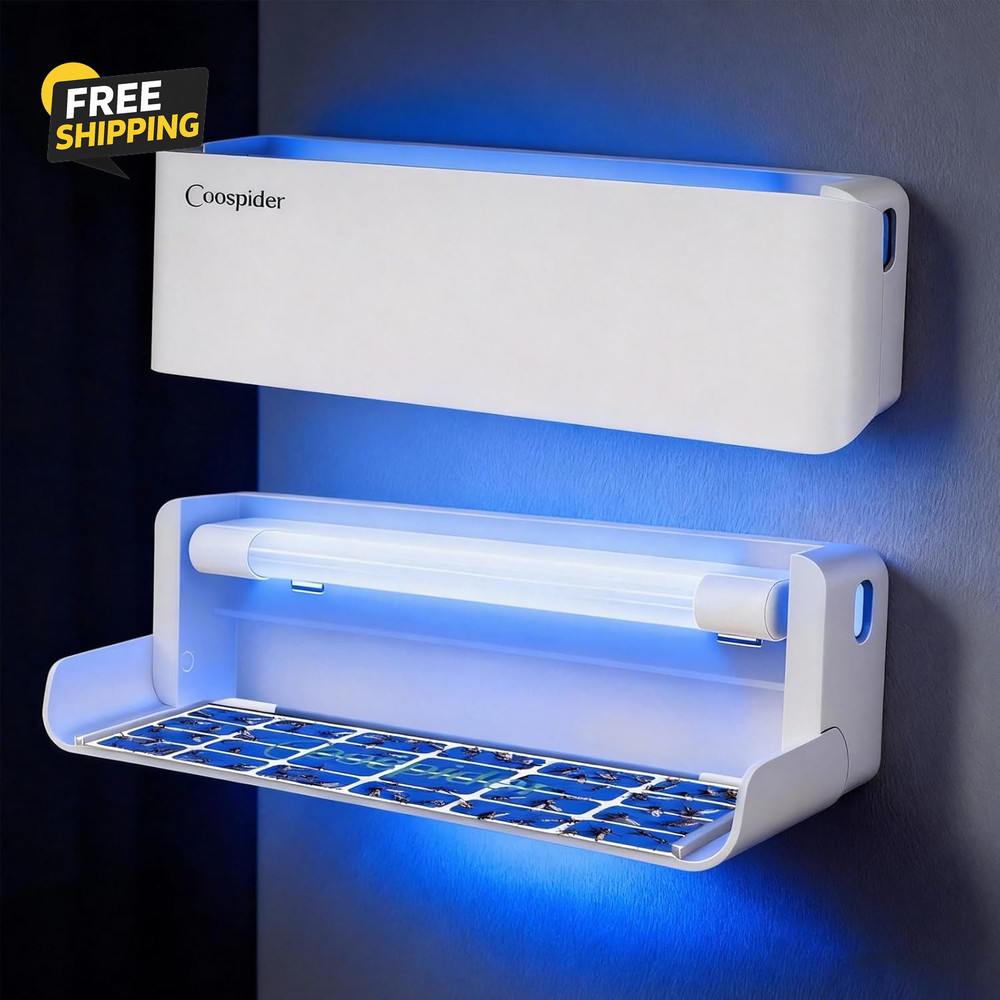 2 Pack Fly Trap Indoor, Fruit Fly Traps Wall Sconce UV Fly Light Bug Catcher