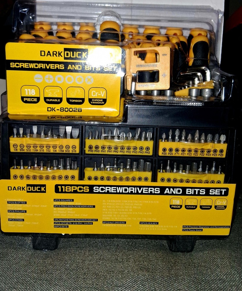 Dark Duck Scewdrivers And Bits Set