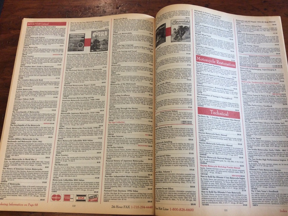 Classic Motorbooks 1999 Winter Catalog