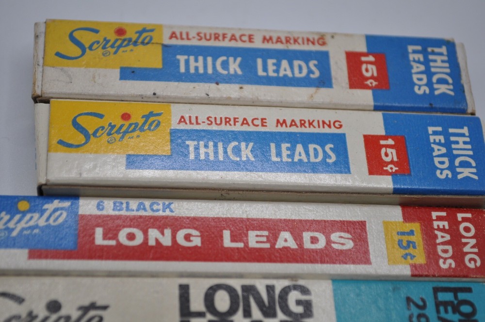 Vintage Scripto Lead Lot Thick Marking Lead Assorted FREE SHIPPING