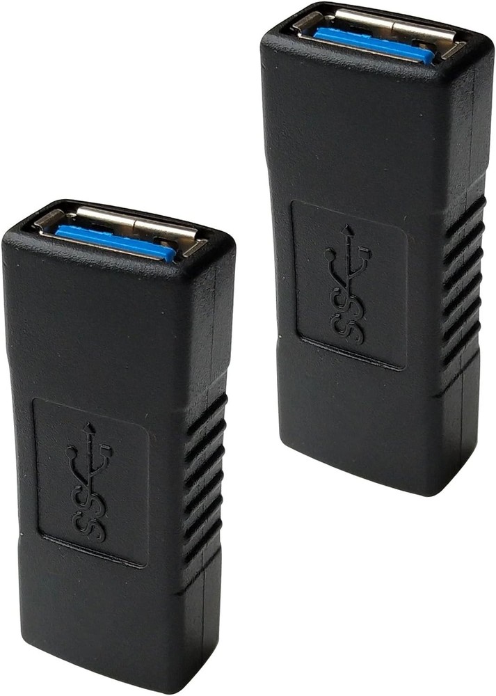 USB 3.0 Female Coupler Adapter 2 Pack Data Extension
