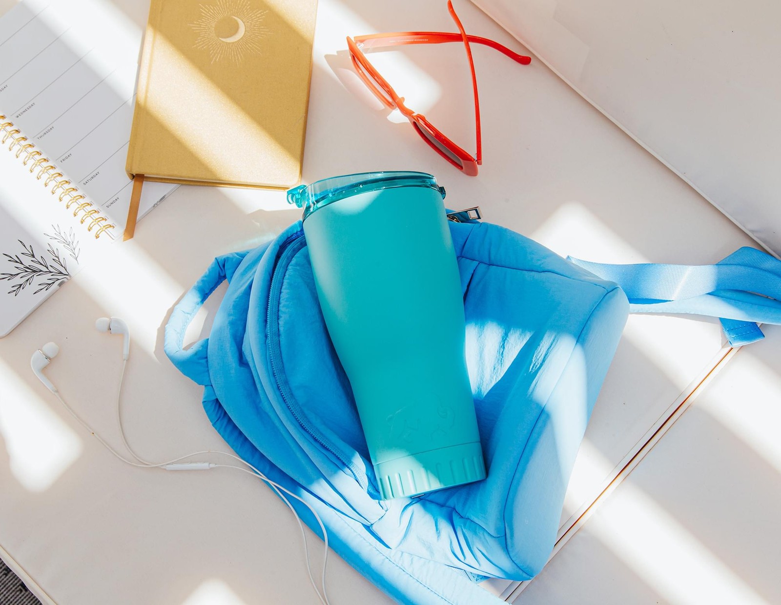 Matte Teal Stainless Steel Tumbler With Flip Lid | Holds 30 Ounces