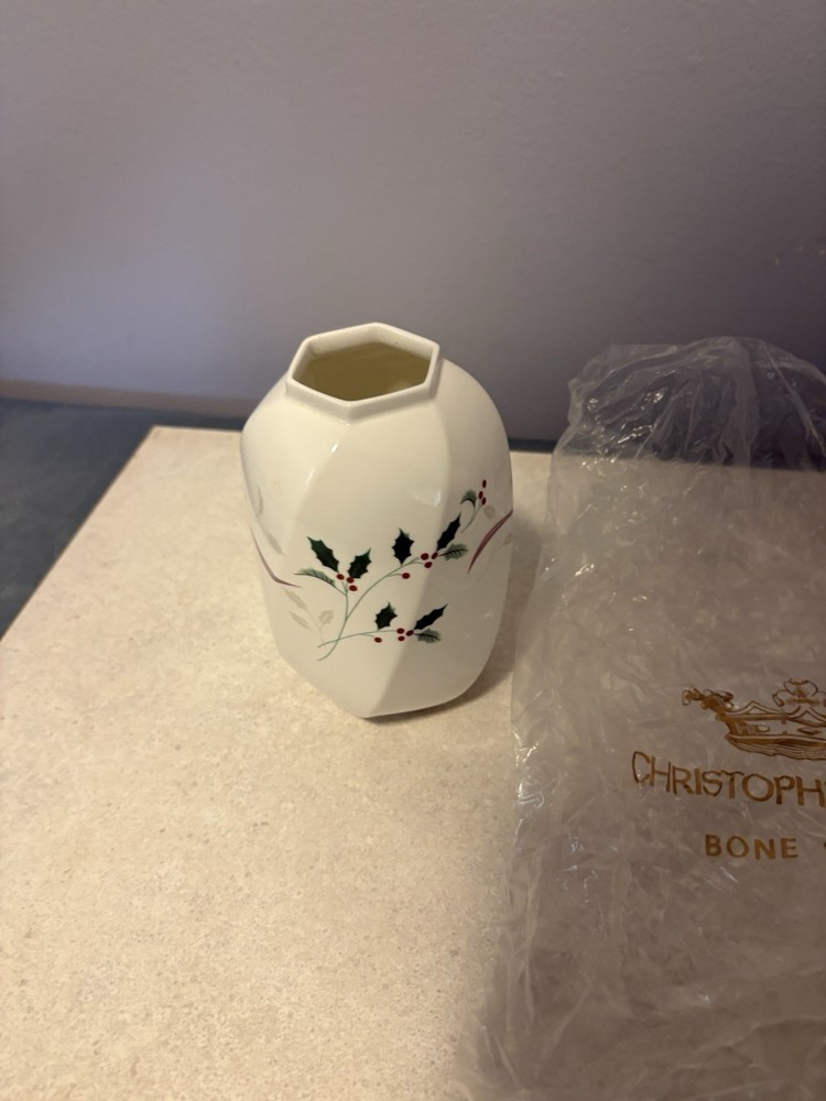 Christopher Stuart Holiday Splendor Bone China Vase