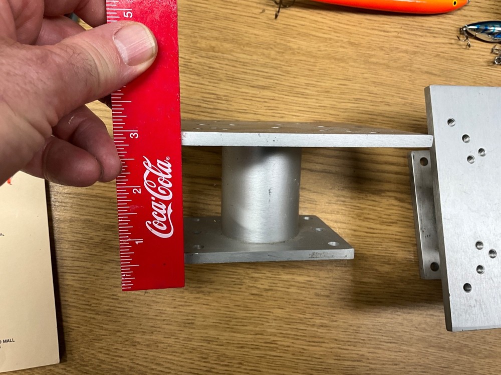 Downrigger Mounting Base Risers - 3" - Silver, Fit in Tracks - Cannon, Big Jon