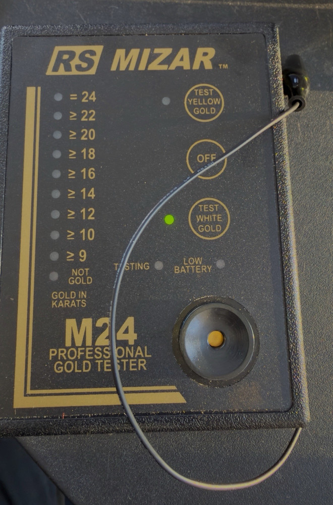 RS Mizar M24 Electronic Gold Tester w Box instructions eraser