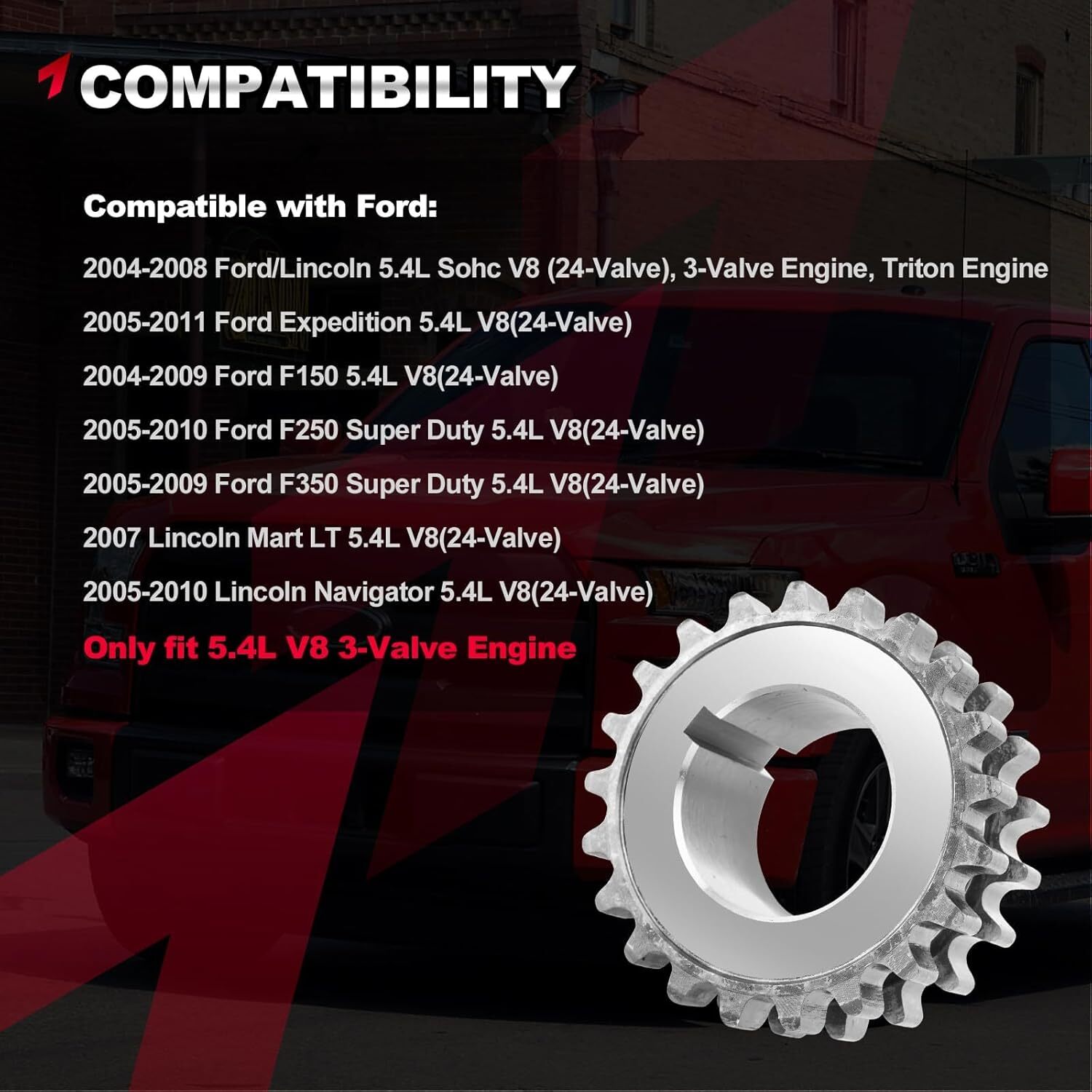 Fits 04-08 Ford 5.4L Timing Chain Kit Water Oil Pump Cam Phaser Gaskets Solenoid