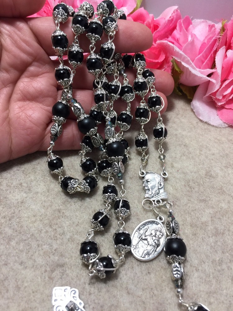Unbreakable Rosary | St. Padre Pío/St Christopher Rosary | Handmade