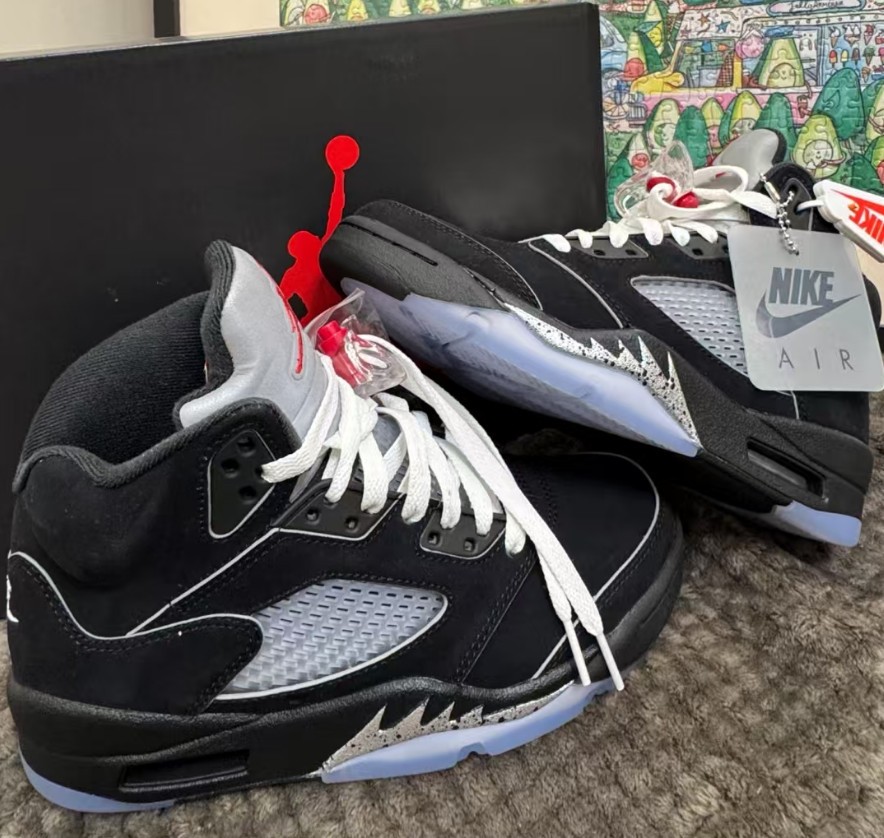 Jordan 5 Retro OG Black Metallic Reimagined High Top Men's Basketball Shoes