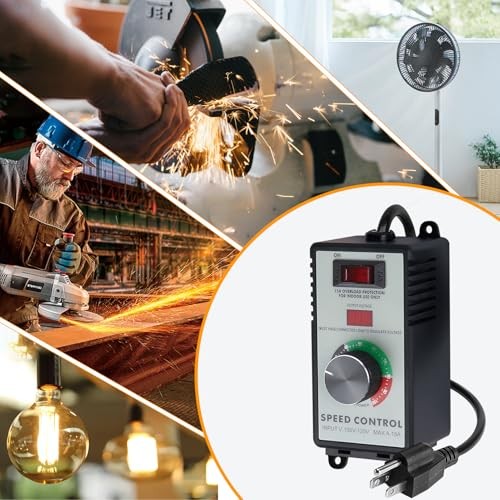 AC Motor Variable Speed Controller & Fan Controller with Rheostat, Variable