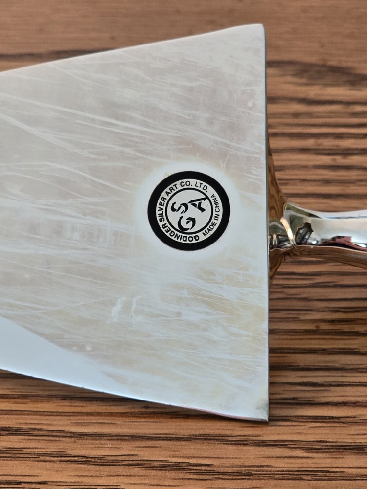 Godinger Hand Cut Crystal Cake Stand with Silver Plated Cake Server