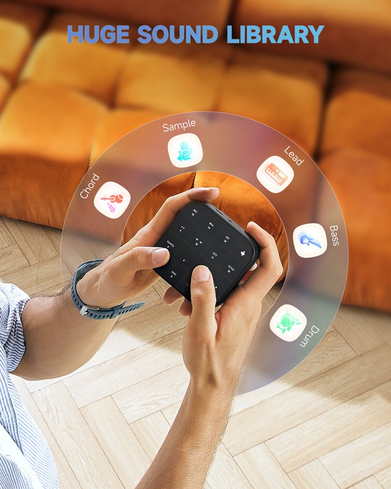 Donner MEDO Bluetooth MIDI Controller Handheld Built in Speaker Looper Synth