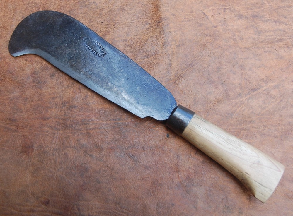 Vintage Bowdon & Co Small Billhook/Spar Hook, 7 inch edge, clean, sharp