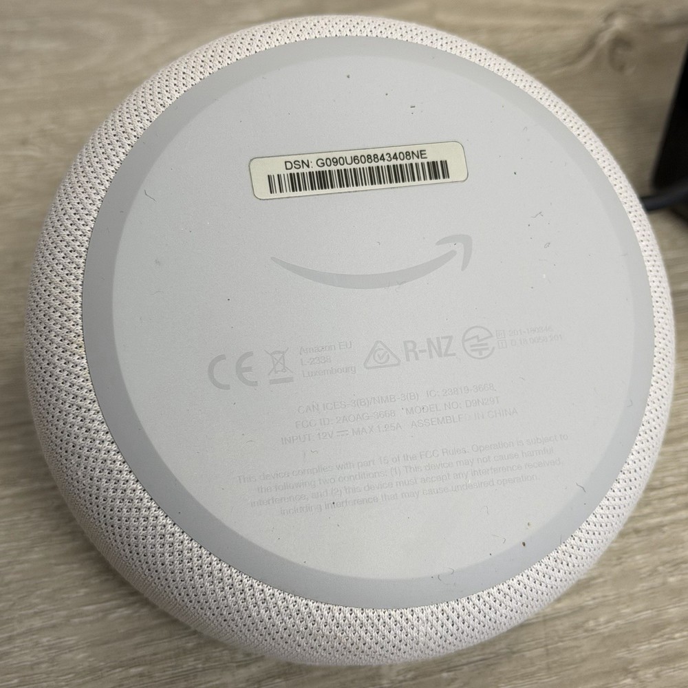 Amazon Echo Dot 3rd Generation Model D9N29T White Gray, Tested Works USED