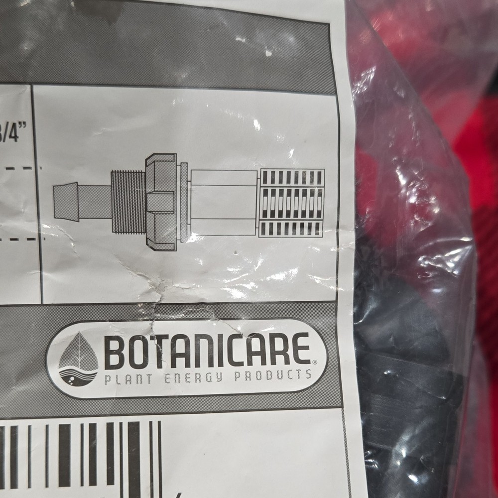 Botanicare Ebb & Flow Bulkhead Fitting 3/4" Plastic Fittings 5pk