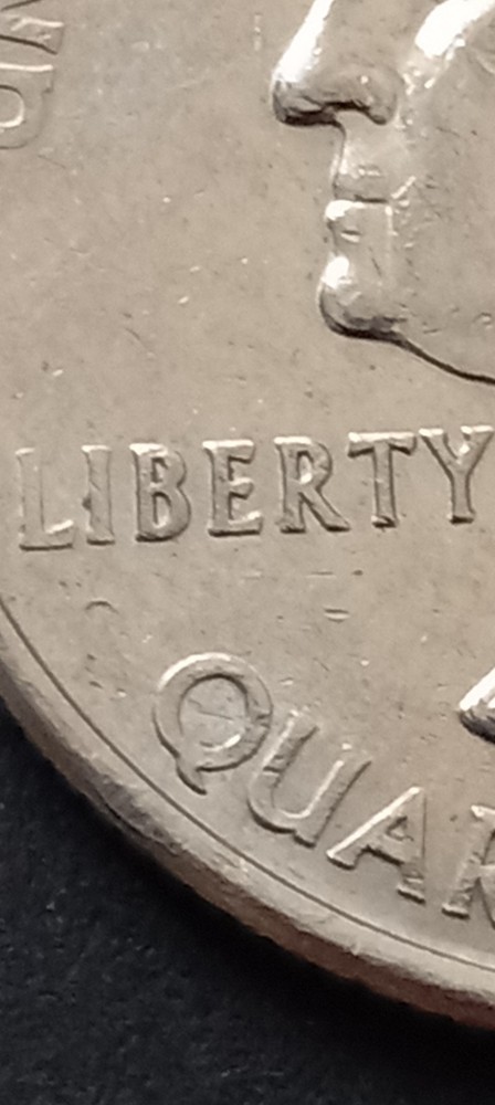 2000 D Massachusetts State Quarter with striking errors, Doubling on Letters.