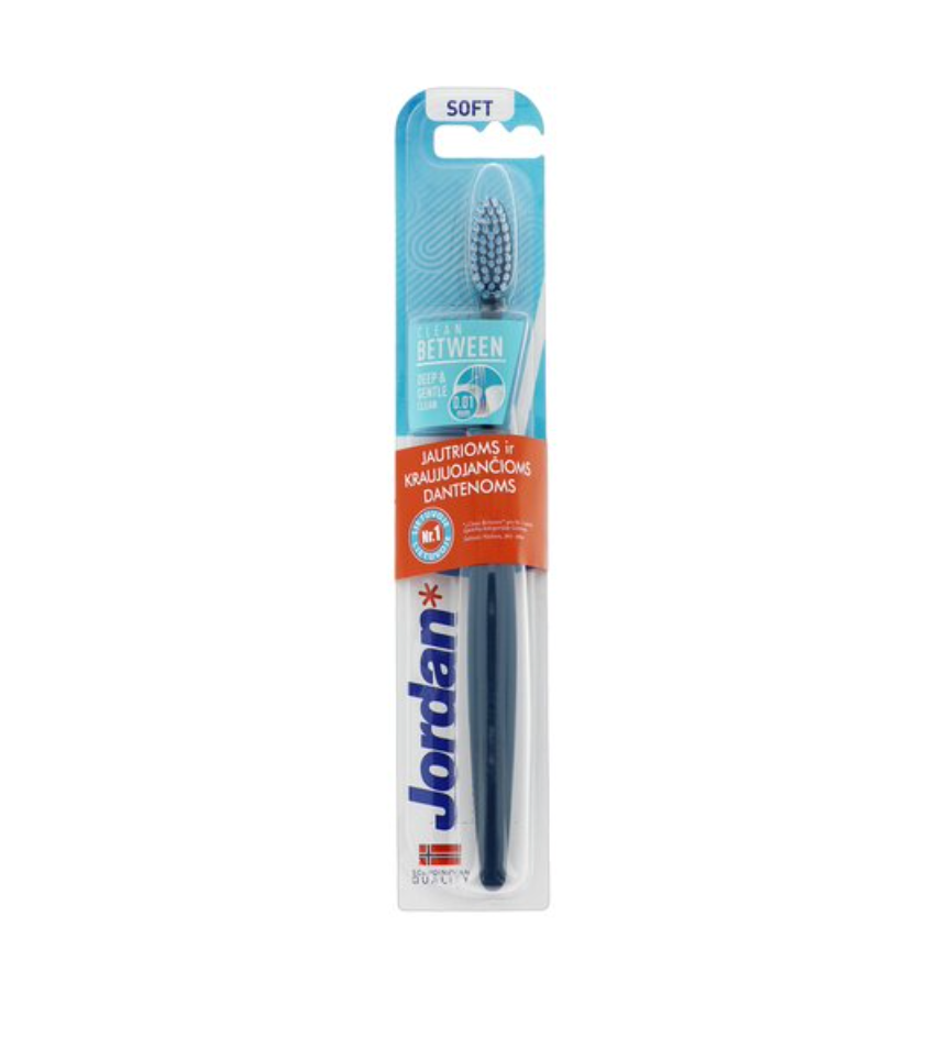 6 x Toothbrush JORDAN CLEAN BETWEEN, soft