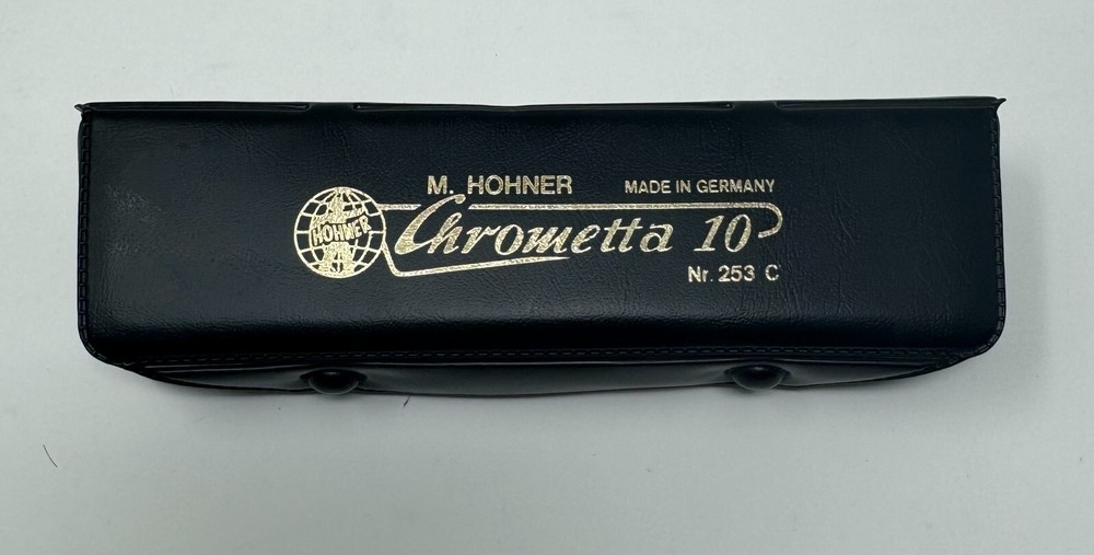 Hohner 253C Chrometta 10 Chromatic Harmonica With Case