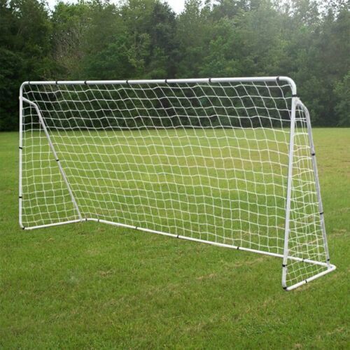12 x 6' Soccer Goal Net Steel Frame Backyard Football Training Set Portable