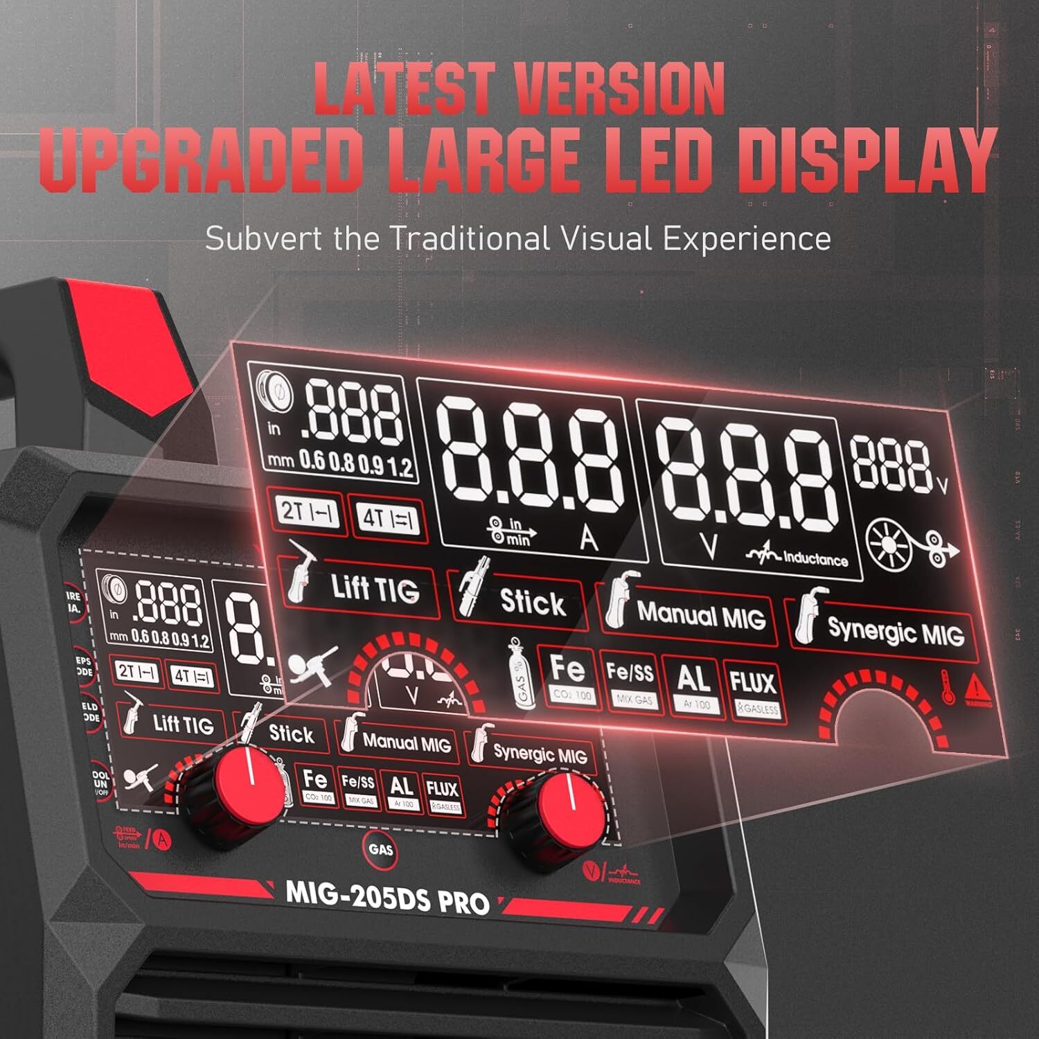 200Amp 110/220V Dual Voltage, 5 in 1 Aluminum MIG Welder, Spool Gun Compatible