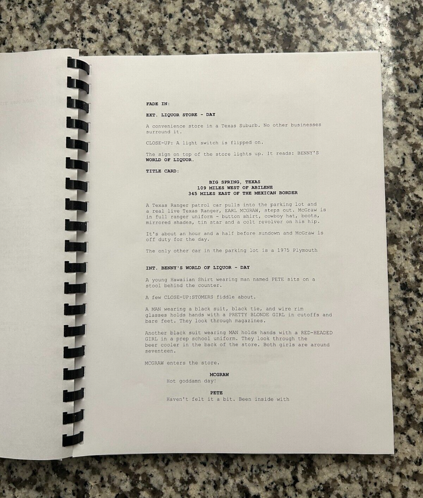 From Dusk till Dawn Horror Movie Script Reprint Full Screenplay Script