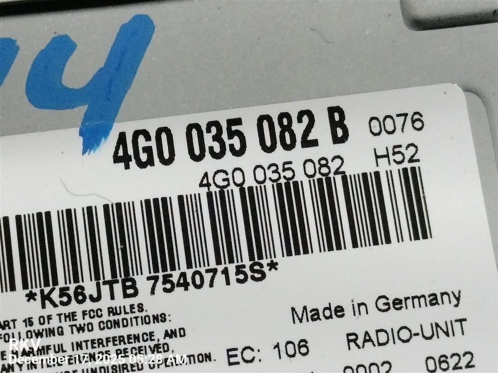 CONTROL PANEL OEM 10-11 A6 AUDI 1YR WRNTY