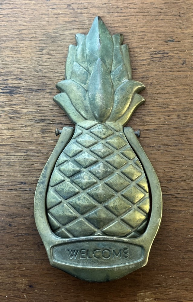 Vintage Pineapple Solid Brass Welcome Door Knocker