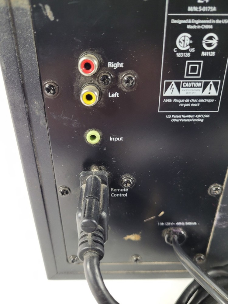 Logitech Z4 Subwoofer and Volume Controller Control - Tested. Ships Free