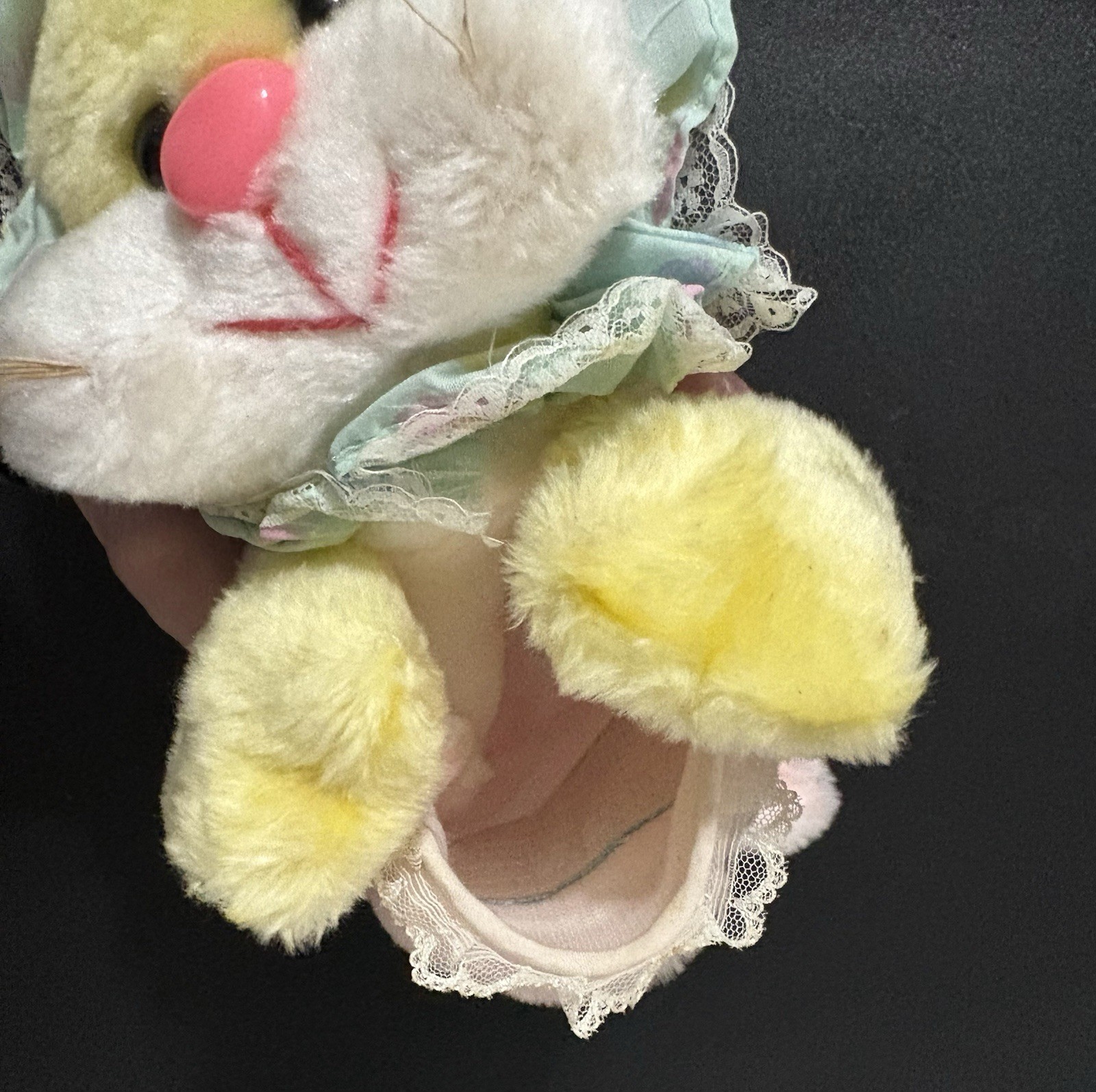 vintage woolworth Well-Made Toy Easter Bunny Plush Stocking