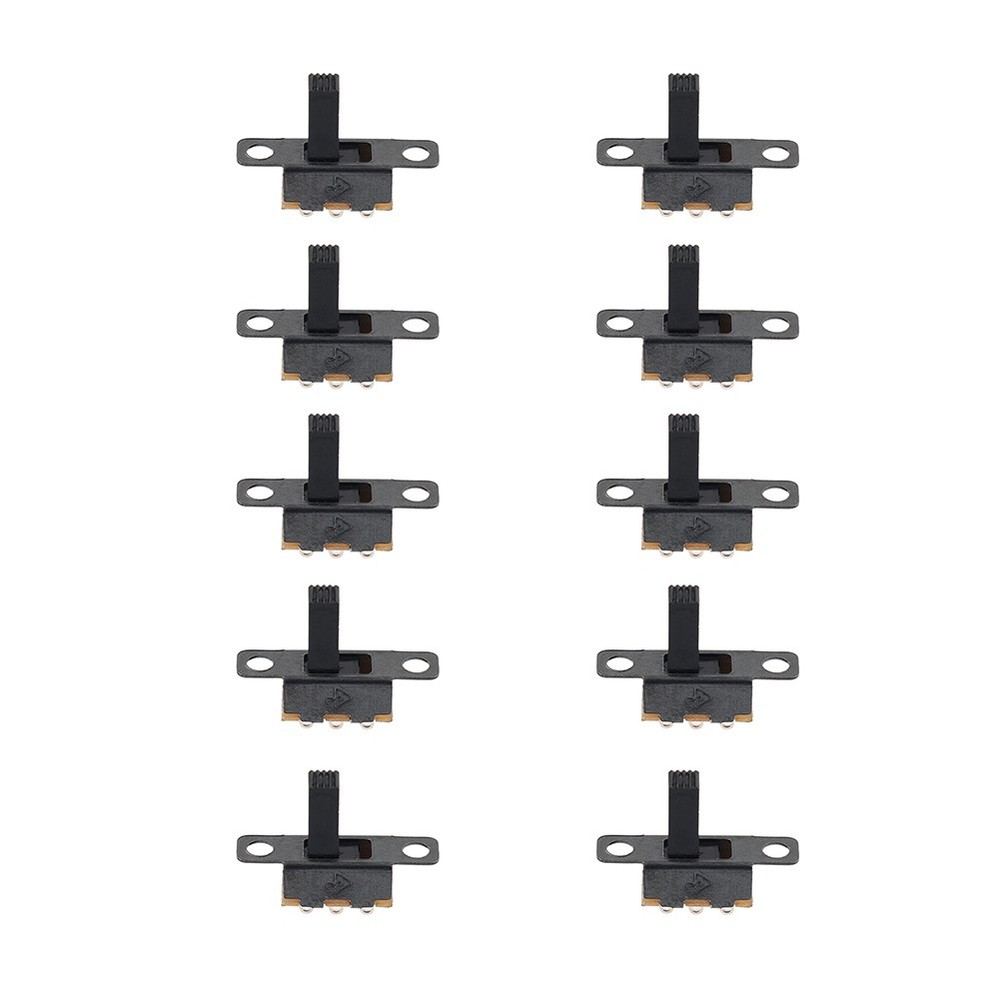 10Pcs 2 Position On/Off SPDT 3 Terminal PCB Panel Mini Vertical Slide Switch