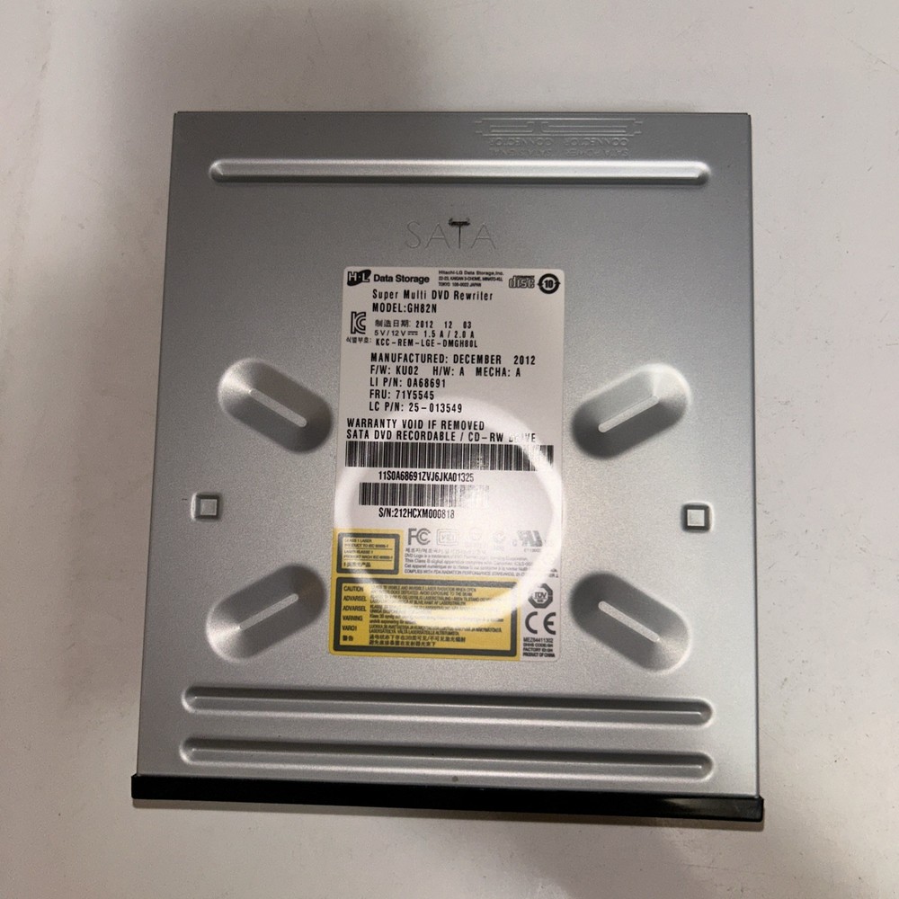 Hitachi LG Data Storage Super Multi DVD Rewriter Model GH82N