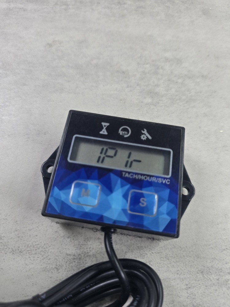 Tach Small Engine Hour Meter Digital Tachometer Maintenance Reminder Black