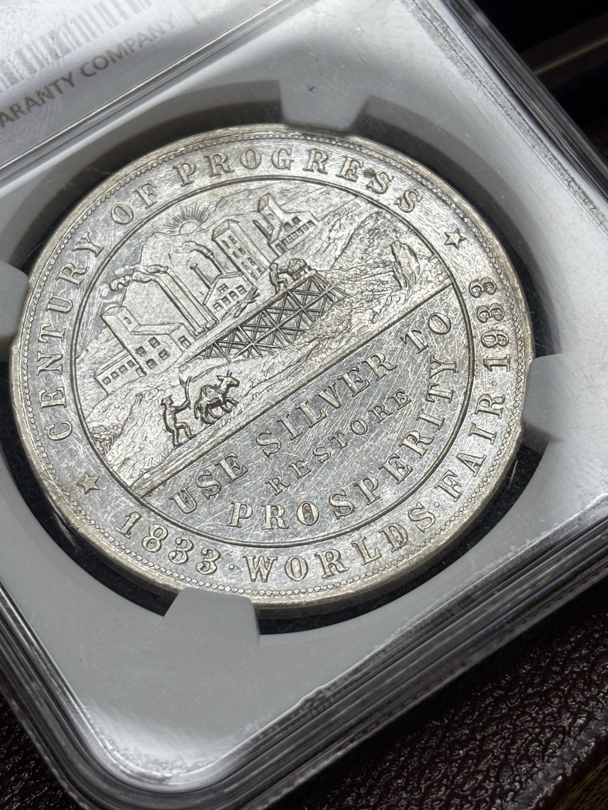1933 Century of Progress HK-870 Silver So-Called Dollar NGC MS64