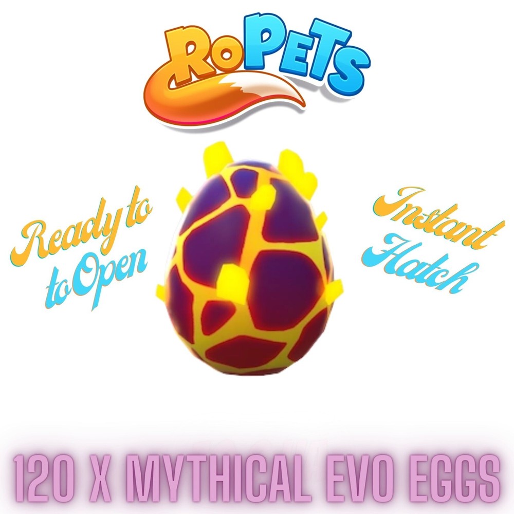 Ropets 120 x Mythical Evo Eggs UK
