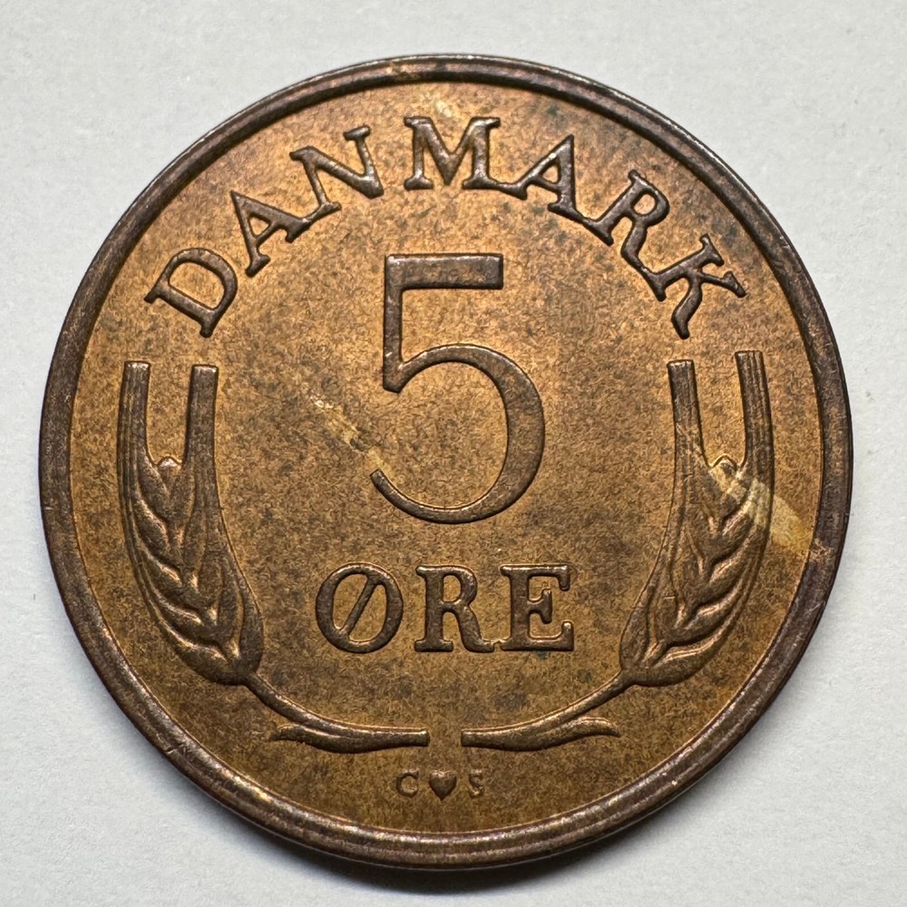 1971 Denmark 5 Ore - Coin #C-015