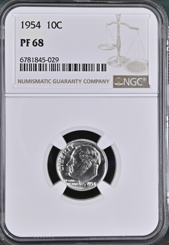 1954 Proof Roosevelt Dime NGC PF68
