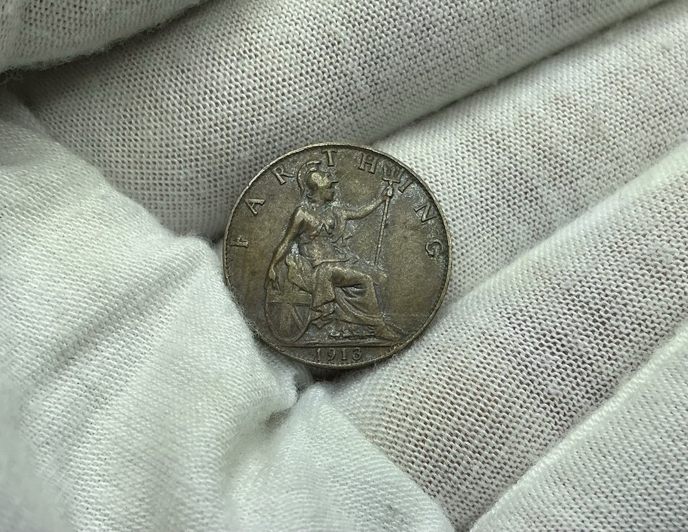 1913 UK Great Britain 1 Farthing U136