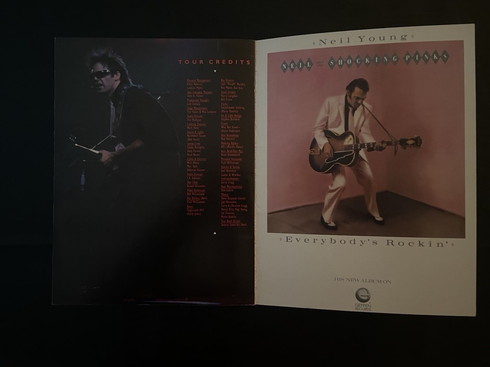 Neil Young & The Shocking Pinks - 1983 Concert Tour Program