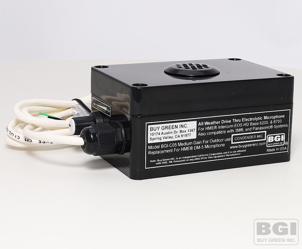 BGI-C05 Adjustable Sensitivity Microphone For HME® NEXEO & EOS HD Base 6200