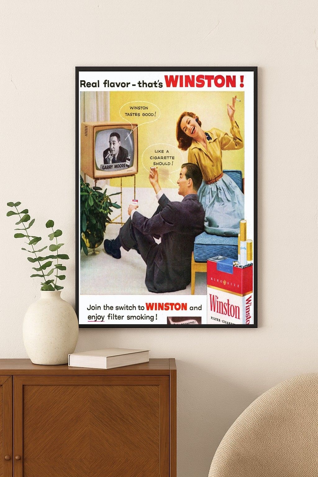 Retro Winston Ad Poster (1950s) 🗞️ 24x36” - Rare Reprint 🤯💯!