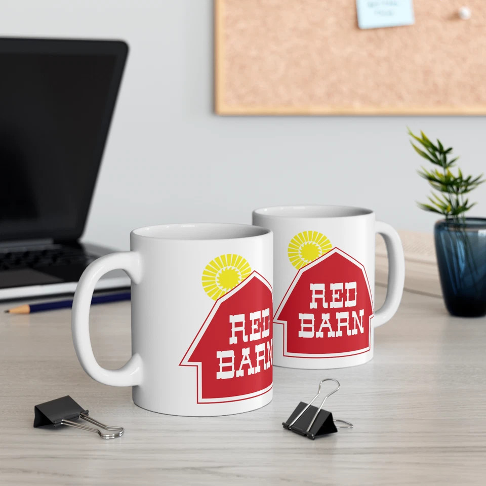 Red Barn Restaurant Coffee Tea White Mug