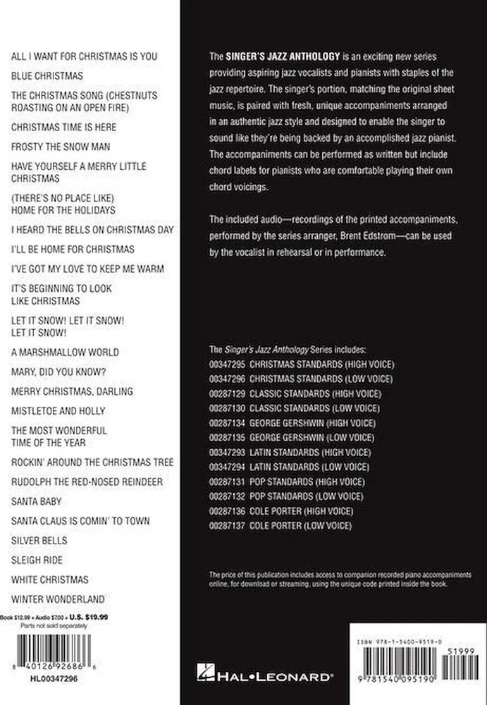Christmas Standards - Singer's Jazz Anthology