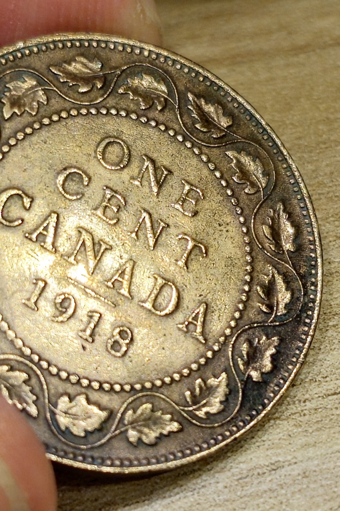 1918 Canada One Cent Coin George V