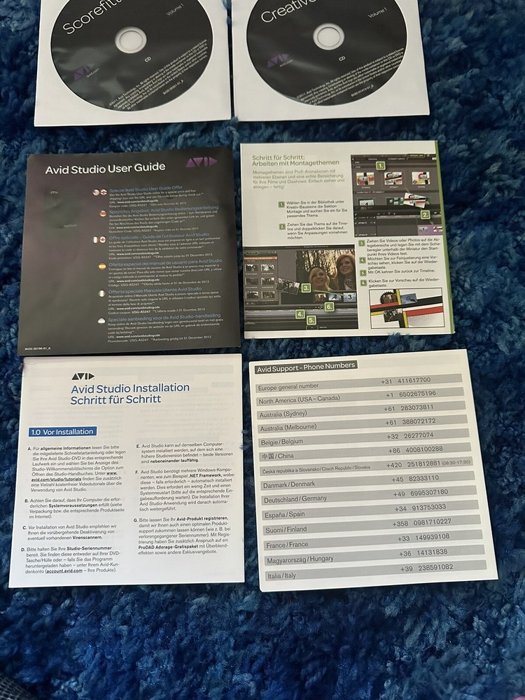 Avid Studio WW With Serial Number, Gen Support & Service Code - CDs Still Sealed