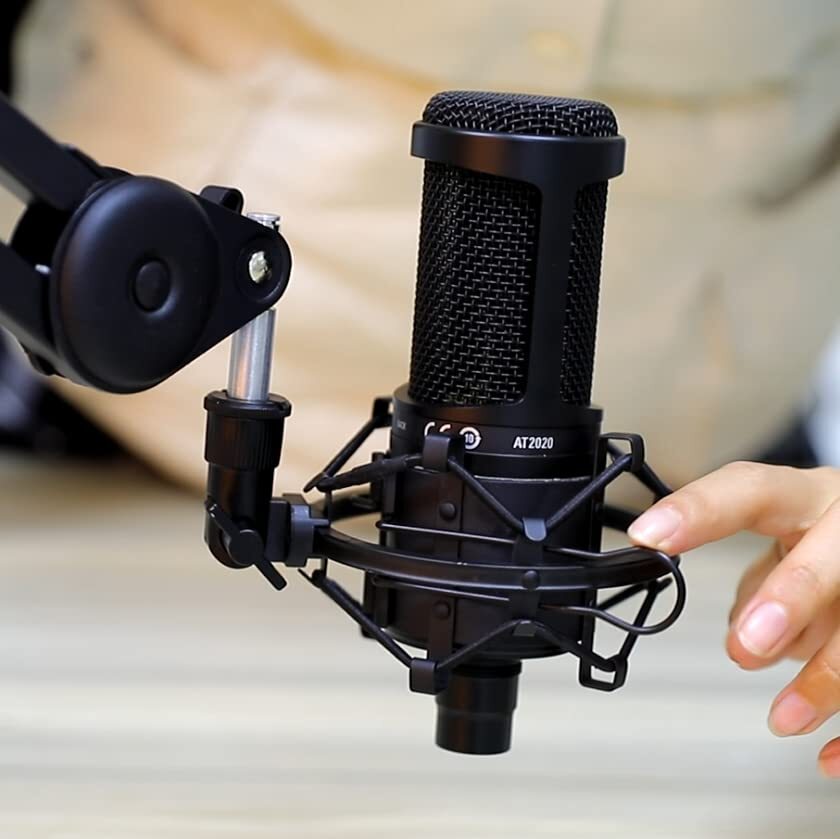 Universal Microphone Shock Mount Large Diameter Anti-Vibration Black
