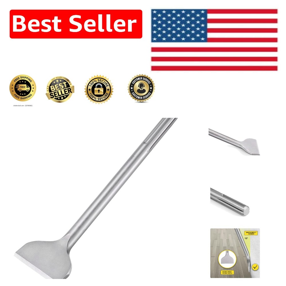 Durable 12'' x 3'' SDS-MAX Chisel - Ergonomic Tool for Tile and Concrete Removal