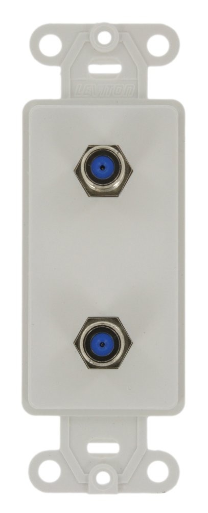 CATV Video Decora Insert Flush Mount Jack, 40682W, White