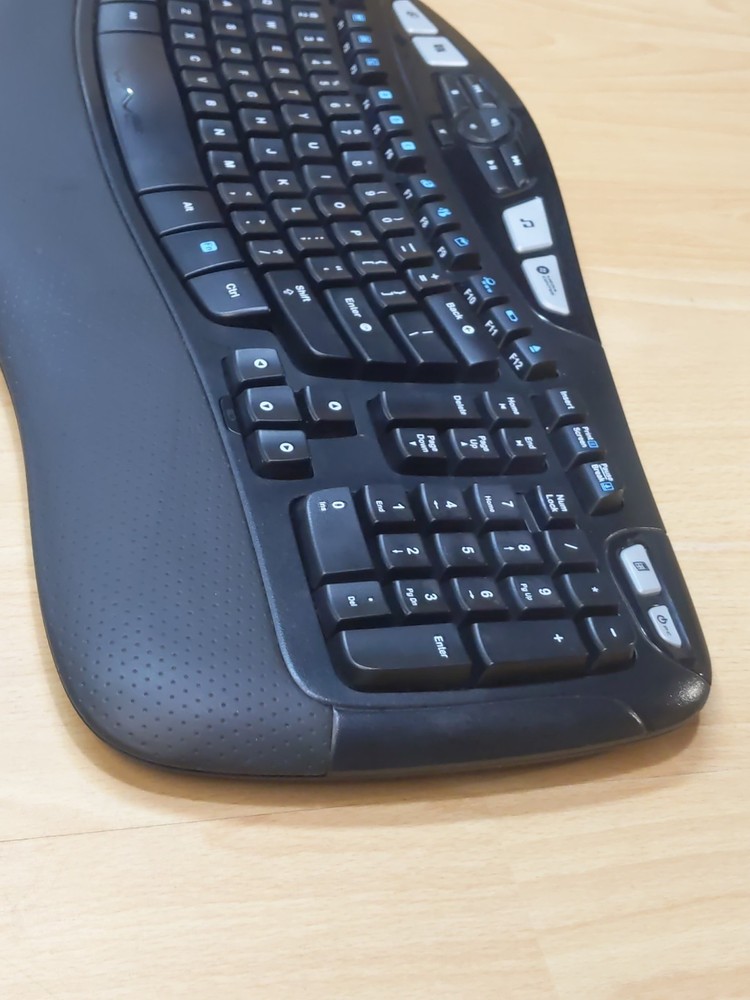 Logitech Wireless Wave Keyboard K350 & Mouse Set, M310 Mouse + USB Dongle C